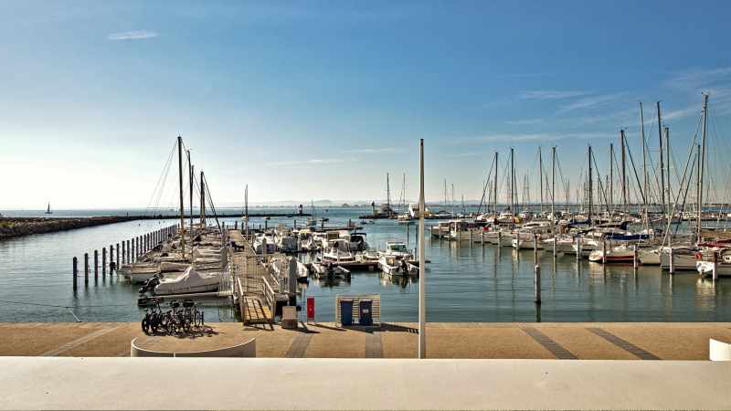 Vue sortie du port, Golfe d'Aigues-Mortes